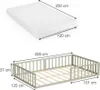 Bodenbett aus Metall Vitalispa Minno Greige 120x200 mit Produktbild-Vorschau 2