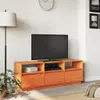 TV-Schrank Wachsbraun 140x37x50 cm Massivholz Kiefer Produktbild-Vorschau 3