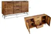 FineBuy Sideboard Sheesham Bois Massif 160cm 2 portes & 3 Voir les images du produit 3