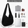 Große gesteppte Crossbody-Tasche aus Baumwolle für Damen Produktbild-Vorschau 5