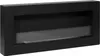 A black, rectangular ethanol fireplace mounted on a white background. Anteprima dell’immagine prodotto