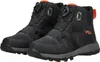 A pair of black hiking boots with orange accents. Anteprima dell’immagine prodotto