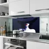 Küchenrückwand Spritzschutz Glas mit Motiv Dame Mit Hut Produktbild-Vorschau 2