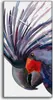 Wandbild Leinwand Bilder Wanduhr Geräuschlos 30x60 Kakadu Produktbild-Vorschau 1