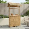 vidaXL Outdoor Bartisch Natur 115 x 95 x 214 cm Bambus Produktbild-Vorschau 2