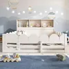 Lit bas pour enfant 140 x 190 cm, lit en bois avec sommier Voir les images du produit 4