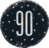 Schwarzer glänzender Folienballon zum 90. Geburtstag, Produktbild-Vorschau 1