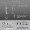 JOHO Kit de douche à effet pluie sans robinetterie, système Voir les images du produit 7