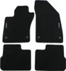 Four black car floor mats arranged on a white background. Produktbild-Vorschau