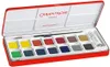 An open red tin of CARAN D'ACHE gouache paints with a brush and a tube of white paint. Anteprima dell’immagine prodotto