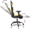 Gaming-Stuhl mit Massage & Fußstütze Schwarz Golden Produktbild-Vorschau 7