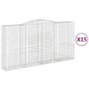 Gabionen mit Hochbogen 15Stk. 400x50x200/220cm Verzinktes Produktbild-Vorschau 1