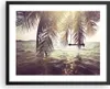 Gerahmtes Poster - Schwarzer Rahmen - Meer Palme Wasser - Produktbild-Vorschau 1