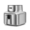 A studio shot of a silver air fryer. Produktbild-Vorschau