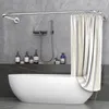 Douchegordijnstang U/L-Form 75×(150-190)×75 cm, Edelstahl, 24 Ringe Voir les images du produit