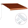Automatisch Einziehbare Markise 400×300 cm Orange und Braun Produktbild-Vorschau 1