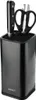 A black knife block with a knife and scissors inserted. Voir les images du produit