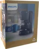 The image shows the packaging of a Philips drip coffee maker. Produktbild-Vorschau