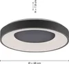 A diagram of a round LED ceiling lamp with dimensions indicated. Produktbild-Vorschau