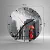 Wanduhr - Rund - Glasuhr - Stadt Haus Straße - 40x40cm - Produktbild-Vorschau 3