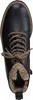 A top-down view of a black lace-up boot with a fur lining. Produktbild-Vorschau