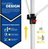 gazebo tillvex 3x3m bianco impermeabile con 2 pannelli Anteprima dell’immagine prodotto 2