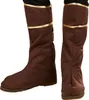 A close-up view of a pair of brown boots with gold trim. Produktbild-Vorschau