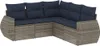 vidaXL 5-teiliges Gartensofa-Set mit Kissen, grau, Produktbild-Vorschau 1