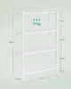 A diagram showing the dimensions and weight capacity of a white shelving unit. Náhled obrázku produktu