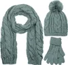 styleBREAKER Schal, Mütze und Handschuh Set, Zopfmuster Produktbild-Vorschau 1