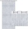 Fadenvorhang mit Ösen Metallic-Streifen, Größe: 140x250cm, Produktbild-Vorschau 1