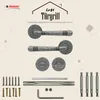 A product image showcasing door handles and related hardware, with text and branding elements. Produktbild-Vorschau