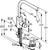 KLUDI BOZZ Mitigeur monocommandé pour lavabo, hauteur Anteprima dell’immagine prodotto 2