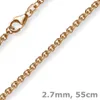 2,7mm Kette Collier Rundankerkette aus 750 Gold Rotgold, Produktbild-Vorschau 1