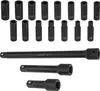 Kraftnuss Schlagschrauber Nüsse 1/2" Satz 10 - 24 mm 18 Produktbild-Vorschau 2