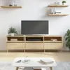 vidaXL Szafka pod TV dąb sonoma 150x30x44,5 cm materiał Podgląd zdjęcia produktu 2