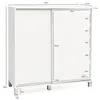 FineBuy Schuhschrank Weiß Holz 100x108x37,5 cm Ablage Hoch Produktbild-Vorschau 3