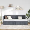 vidaXL Rohový rám postele s čelem tmavě šedý 80 cm x 200 cm Náhled obrázku produktu 3