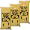 Mehrfach Verpackungsbild Heinz Senf Mittelscharf würzig im Spenderbeutel 3 x 2500ml 7500ml Produktbild-Vorschau