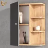 A bathroom cabinet with an open door, showing shelves with toiletries. Produktbild-Vorschau