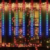 4M Lichterkette Weihnachten Bunt 8 Röhren LED Meteorschauer Produktbild-Vorschau 5