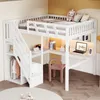 Letto a soppalco in legno, dimensioni 140x200 cm, con Anteprima dell’immagine prodotto 1