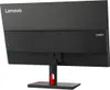 The back of a black Lenovo monitor with a red accent on the stand. Produktbild-Vorschau