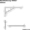 doporro Wandkonsole schwarz aus Edelstahl 3 Stück Länge: Produktbild-Vorschau 6