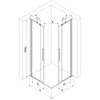 Mexen Velar Duo Duschkabine 90x80 cm, Schiebetür, Produktbild-Vorschau 9