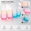 8 Trinkgläser Bunt Gläser Set Wassergläser Wasserglas Produktbild-Vorschau 2