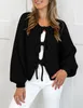 ASKSA Dámský svetr Loop Front Knit Cardigan Pletený svetr s Náhled obrázku produktu 3