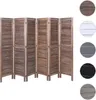 A multi-panel room divider made of wood with a slatted design. Podgląd zdjęcia produktu