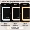 Kosmetické zrcátko COSTWAY 25x30 cm s paměťovou funkcí a Náhled obrázku produktu 4