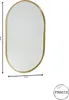 Fragix Boston Spiegel Oval - Gold - Metallrahmen - 80x50 Produktbild-Vorschau 5